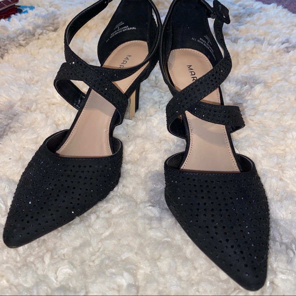 Black Crystal Heels